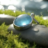 Z ARRON DESIGN Collier avec pendentif en fil de cuivre et pierre de lune Serenity