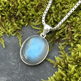 Z ARRON DESIGN Collier avec pendentif en fil de cuivre et pierre de lune Serenity