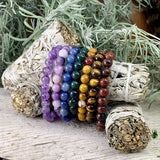 Seven Chakra Mala Stone Bracelet (7-Piece Set)
