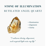 Larme de quartz rutilée de cheveux d’ange