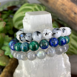 Intuition Booster 3-teiliges Kristall-Mala-Armband-Set