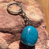 Blue Howlite Crystal Keychain