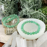 Pulseira Mala Verde Aventurina Com Bolsa De Veludo