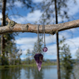 Z ARRON DESIGN Collar con colgante de alambre de cobre con piedra lunar Serenity