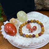 Golden Mookaite Mala Armbånd Empowerment Pouch Sæt