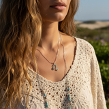 Z ARRON DESIGN Collier avec pendentif en fil de cuivre et pierre de lune Serenity
