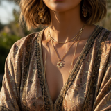 Z ARRON DESIGN Collier avec pendentif en fil de cuivre et pierre de lune Serenity