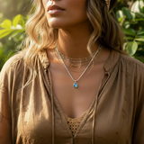 Z ARRON DESIGN Collier avec pendentif en fil de cuivre et pierre de lune Serenity