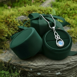 Z ARRON DESIGN Collier avec pendentif en fil de cuivre et pierre de lune Serenity