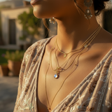 Z ARRON DESIGN Collier avec pendentif en fil de cuivre et pierre de lune Serenity