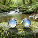 Z ARRON DESIGN Collana con ciondolo in filo di rame Serenity Moonstone