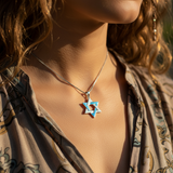 Z ARRON DESIGN Collier avec pendentif en fil de cuivre et pierre de lune Serenity