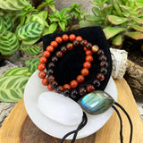 Root Chakra Mala armbĂ„ndsett đ