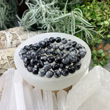 Pulsera Mala De Obsidiana Copo De Nieve Con Bolsa De Terciopelo