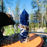 Sodalite Point component from the Focus Flow Crystal Set.