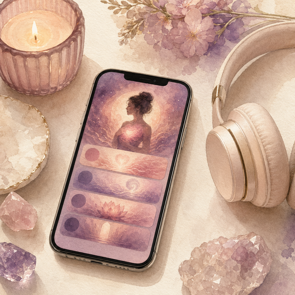 Hypnosis audio player illustration