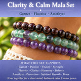 Conjunto de pulseira Mala de cristal Clarity & Calm com 3 peças