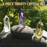 Conjunto de cristal Trinity com 3 peças