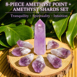 8-delt Ametyst Point + Ametyst Shards Set