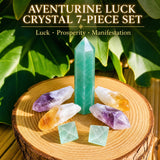 $12 TODAY SALE - Aventurine Luck Crystal 7-Piece Set