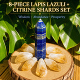 8-delt Lapis Lazuli + Sitrinskår