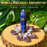 8 Parça Lapis Lazuli + Ametist Set