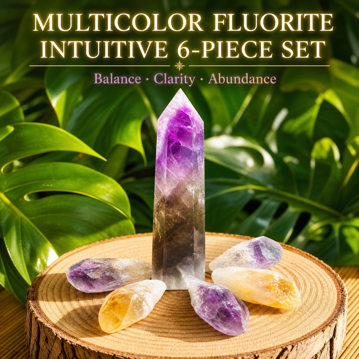 Flerfarget fluoritt Intuitivt 6-delt sett