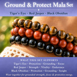 Conjunto de pulseira Mala de cristal Ground & Protect com 3 peças