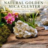 Grappolo di mica dorata naturale