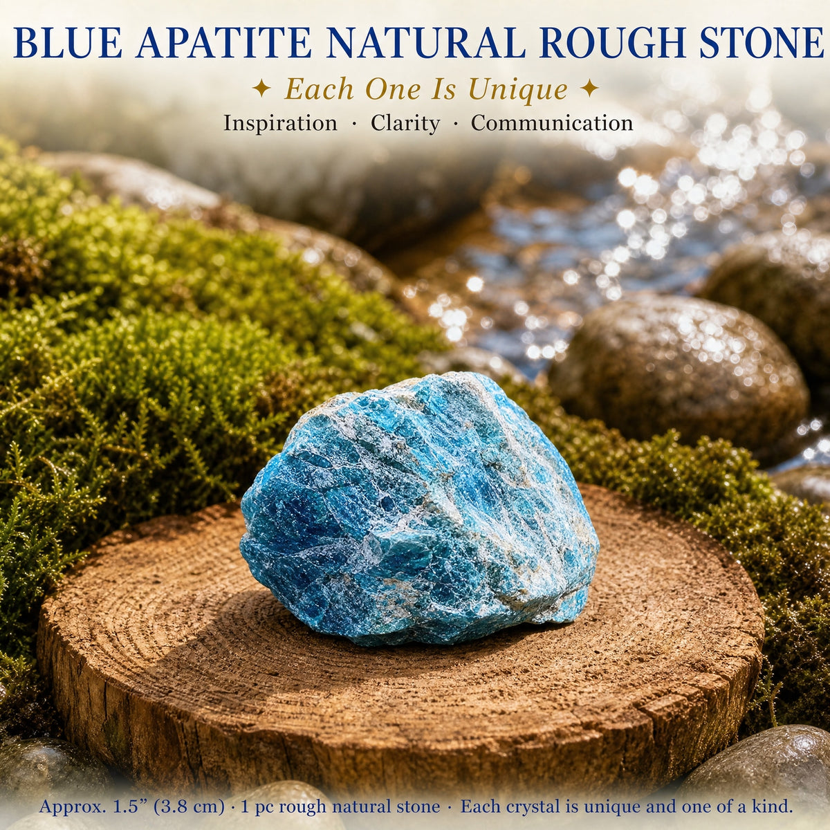 Blue Apatite Natural Rough Stone