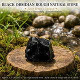 Zwarte Obsidiaan Ruwe Natuursteen