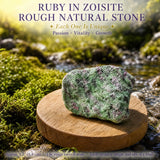 Rubí En Zoisita Piedra Natural En Bruto