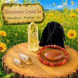Conjunto Pulseira Mala e Cristal Abundância 🙏