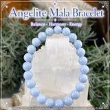 Mala Angelite armbånd med fløyelspose