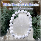 Mala White Howlite Bracelet With Velvet Pouch