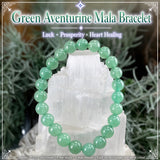 Mala Green Aventurine Bracelet With Velvet Pouch
