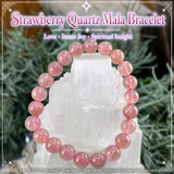 Bracciale Mala al quarzo fragola con custodia in velluto