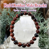 Mala Red Obsidian Bracelet With Velvet Pouch