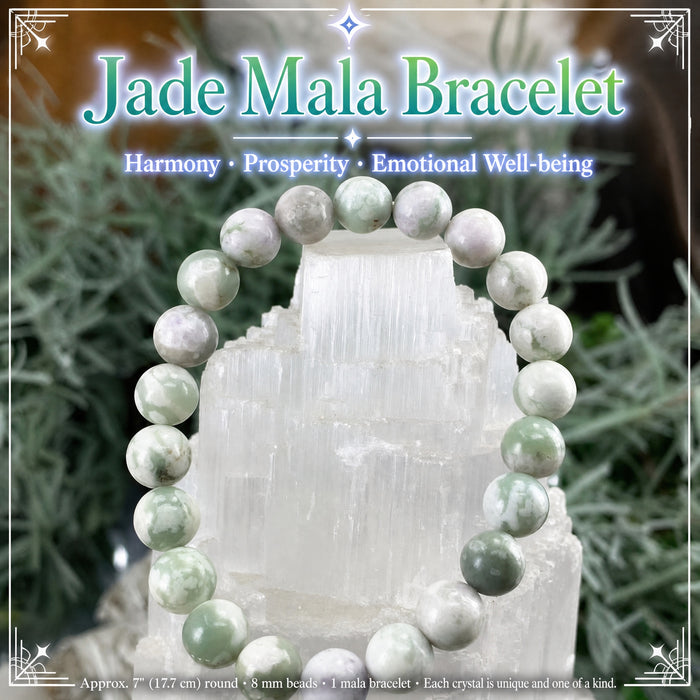 Mala Jade Bracelet With Velvet Pouch