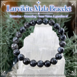 Mala Larvikite Bracelet With Velvet Pouch