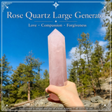 Gerador grande de quartzo rosa