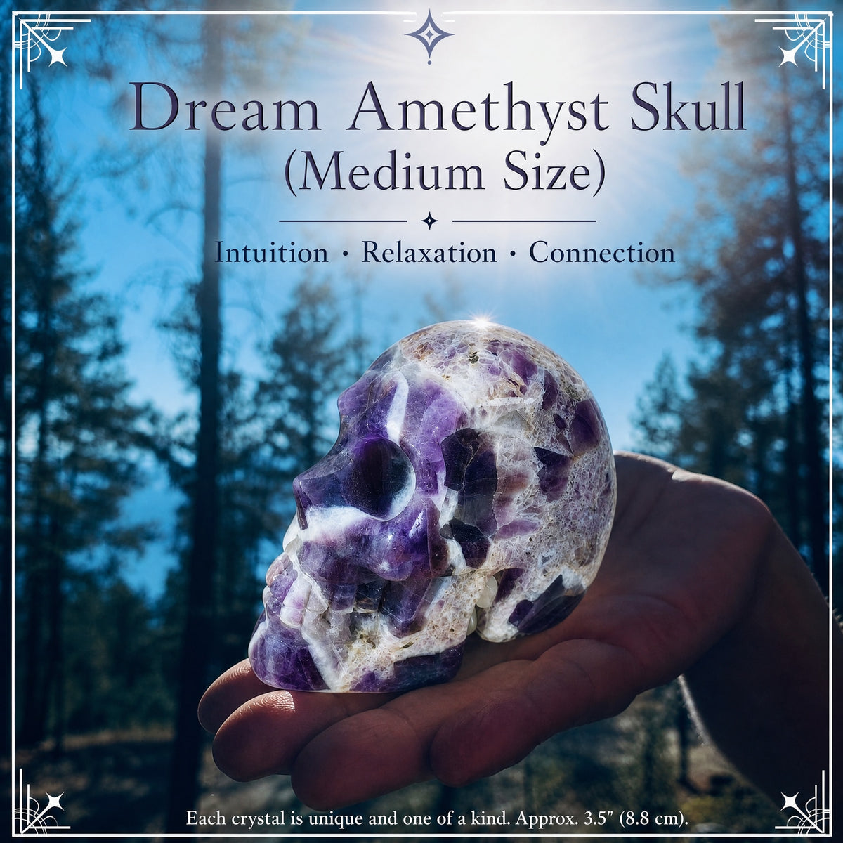 Dream Amethyst Skull (Mittlere Größe) - 70% Rabatt Promo-Verkauf