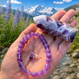 Bracelet Mala Labradorite Avec Pochette En Velours