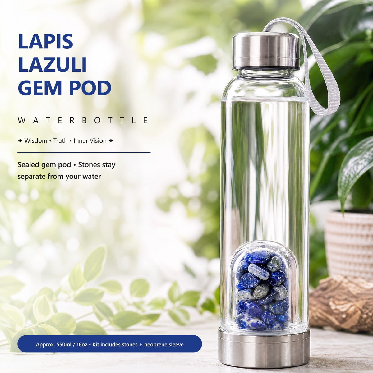 Lapislazzuli Gem Pod Borraccia 💧