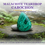 Malachite Teardrop Cabochon
