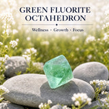 Groene fluoriet octaëder
