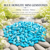 Mini pedras preciosas Howlite azuis (50 gramas / 1,7 onças. Lote)
