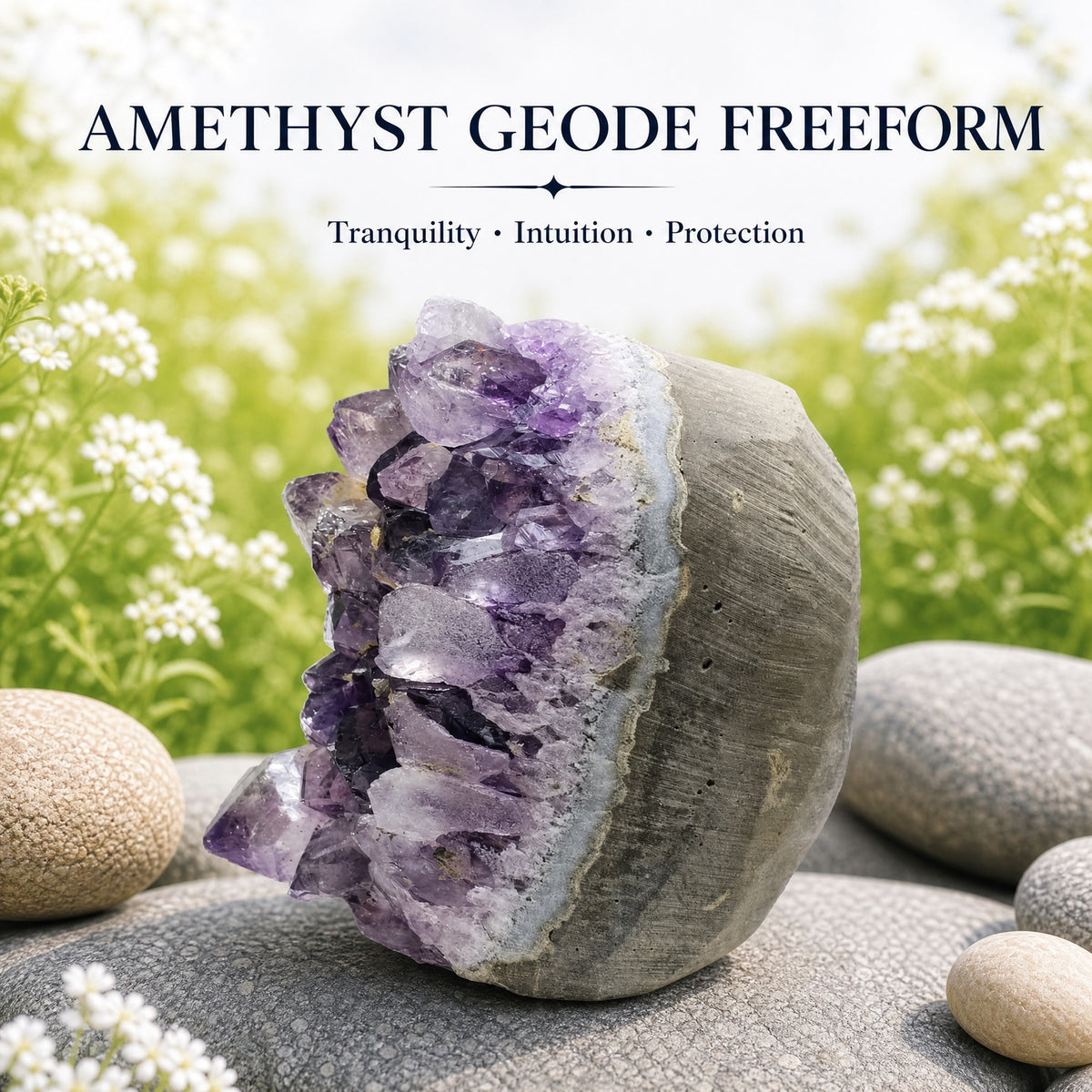 Ametista Geode a forma libera