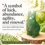 Crystal Animal Spirit Totems: Green Quartz Rabbit
