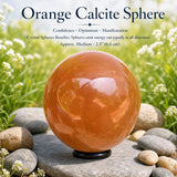 Sphère de calcite orange